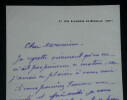 Alfred ROLL - LETTRE AUTOGRAPHE SIGN&Eacute;E. Alfred ROLL