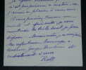 Alfred ROLL - LETTRE AUTOGRAPHE SIGN&Eacute;E. Alfred ROLL