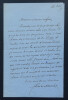 Charles MONSELET - LETTRE AUTOGRAPHE SIGN&Eacute;E, 1858. Charles MONSELET