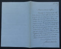 Charles MONSELET - LETTRE AUTOGRAPHE SIGN&Eacute;E, 1858. Charles MONSELET