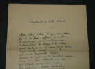 Andr&eacute; BERRY PO&Egrave;ME AUTOGRAPHE INCOMPLET "COMPLAINTE DES VILLES D&Eacute;TRUITES" 2pages. Andr&eacute; BERRY