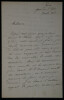 A. LOISON - Lettre Autographe sign&eacute;e, secr&eacute;taire du marquis d'Osmond. A. LOISON