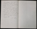 A. LOISON - Lettre Autographe sign&eacute;e, secr&eacute;taire du marquis d'Osmond. A. LOISON