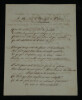 Agla&eacute; de Corday - Po&egrave;me autographe sign&eacute; au Marquis de Valois - 3 pages - 1854. Agla&eacute; de CORDAY