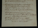 Agla&eacute; de Corday - Po&egrave;me autographe sign&eacute; au Marquis de Valois - 3 pages - 1854. Agla&eacute; de CORDAY