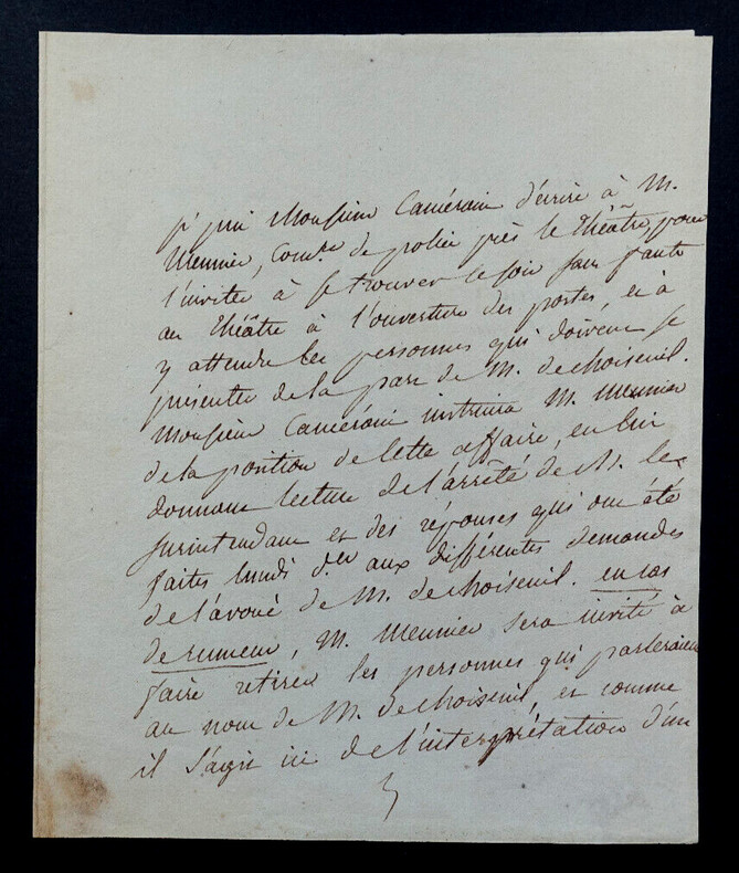 Vincent CAMPENON - LETTRE AUTOGRAPHE SIGN&Eacute;E A Barth&eacute;l&eacute;my-Andr&eacute; CAMERANI, 1809. Vincent CAMPENON