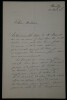 A. LOISON - Lettre Autographe Sign&eacute;e du secr&eacute;taire du Marquis d'Osmond, 1848. A. LOISON
