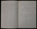 A. LOISON - Lettre Autographe Sign&eacute;e du secr&eacute;taire du Marquis d'Osmond, 1848. A. LOISON
