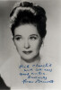 Joan BENNETT autographe - PHOTOGRAPHIE D&Eacute;DICAC&Eacute;E ET SIGN&Eacute;E de sa main 20 x 25 cm. Joan BENNETT
