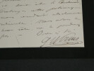 Gustave WORMS, lettre autographe sign&eacute;e, "ta lettre du Temps", 2 pages. Gustave WORMS