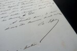 TISSOT Charles - LETTRE AUTOGRAPHE SIGNEE A PROPOS D'INVITATIONS. Charles TISSOT