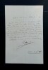 MASSE Victor - LETTRE AUTOGRAPHE SIGN&Eacute;E &Agrave; MADAME COTTINET, 1861. Victor MASS&Eacute;