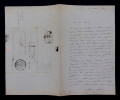 Albert LENOIR - LETTRE AUTOGRAPHE SIGN&Eacute;E &Agrave; l'architecte Hippolyte DURAND 18[37]. Albert LENOIR