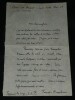Frantz Funck-Brentano - Lettre autographe sign&eacute;e "les lettres de cachet &agrave; Paris". Frantz FUNCK-BRENTANO