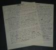 Armand SALACROU MANUSCRIT AUTOGRAPHE SIGN&Eacute; Synopsis de sa pi&egrave;ce Les Fr&eacute;n&eacute;tiques. Armand SALACROU