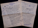 Jean-Jacques GAUTIER MANUSCRIT AUTOGRAPHE SIGN&Eacute; "IL N'Y AURA PLUS D'ARBRES" 1958. Jean-Jacques GAUTIER
