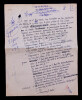 Jean-Jacques GAUTIER MANUSCRIT AUTOGRAPHE SIGN&Eacute; "IL N'Y AURA PLUS D'ARBRES" 1958. Jean-Jacques GAUTIER