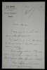 Max MAUREY - LETTRE AUTOGRAPHE SIGN&Eacute;E, Paris. Max MAUREY