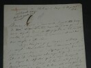 Comte Joseph Lagrange - Lettre autographe sign&eacute;e &agrave; Monsieur [Chevrier], Notaire. Joseph LAGRANGE