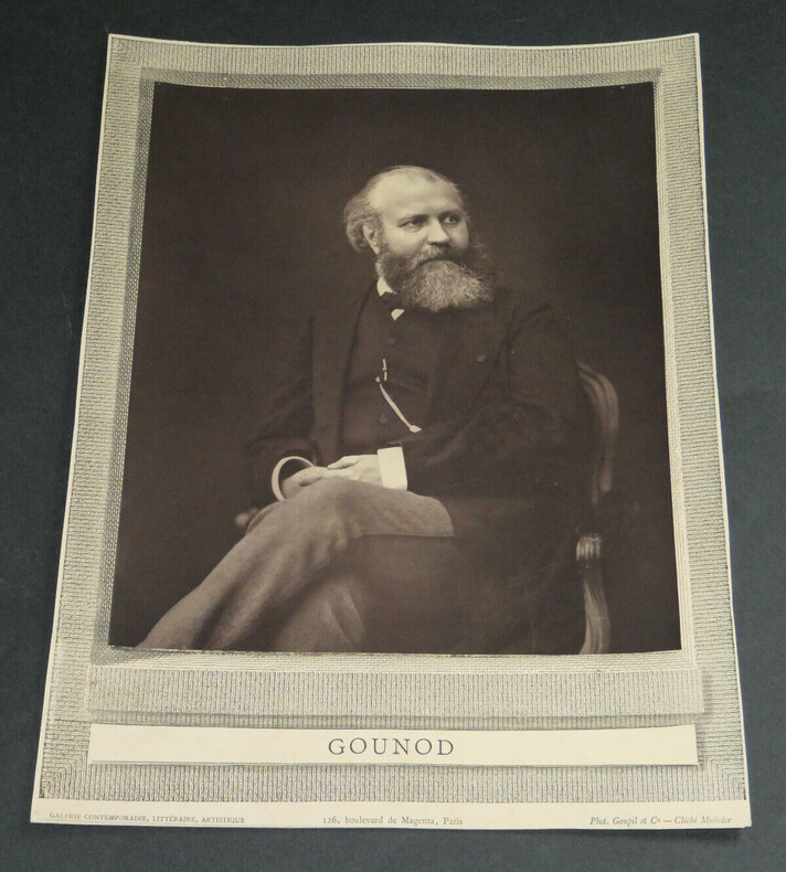 Goupil & Cⁱᵉ - Grand portrait de Charles GOUNOD, format cabinet. Charles GOUNOD
