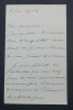 BAUER Henry - LETTRE AUTOGRAPHE SIGN&Eacute;E, 8 juin 1903. Henry BAUER
