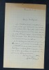 BYL Arthur - LETTRE AUTOGRAPHE SIGN&Eacute;E &Agrave; Georges MONTORGUEIL, PARIS 1912. Arthur BYL
