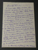 Gilles de SAINT GERMAIN, lettre autographe  "Je ne marche pas, je me tra&icirc;ne". Gilles de SAINT GERMAIN