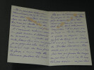 Gilles de SAINT GERMAIN, lettre autographe  "Je ne marche pas, je me tra&icirc;ne". Gilles de SAINT GERMAIN