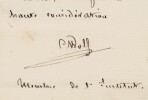 Charles Wolf - Lettre autographe sign&eacute;e recommandation Institut agronomique 1884. Charles WOLF