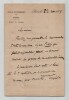 Gabriel Auguste Daubr&eacute;e - Lettre autographe sign&eacute;e &agrave; Monsieur Duclaux - 1883. Gabriel Auguste DAUBR&Eacute;E