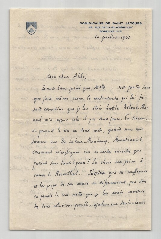 Pie Raymond R&eacute;gamey Lettre autographe sign&eacute;e STRAWINSKY ROLAND-MANUEL 1941. Pie Raymond R&Eacute;GAMEY
