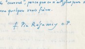 Pie Raymond R&eacute;gamey Lettre autographe sign&eacute;e Art sacr&eacute; MANESSIER Chantilly 1976. Pie Raymond R&Eacute;GAMEY