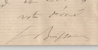 Ferdinand Buisson Lettre autographe sign&eacute;e Dictionnaire NOBEL de la Paix 1882. Ferdinand BUISSON