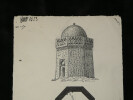 Le Gunbad's Ali &agrave; Abarkuh Qoe de Yaad (Perse) - Dessin original sign&eacute;. Louis Henri Laffill&eacute;e