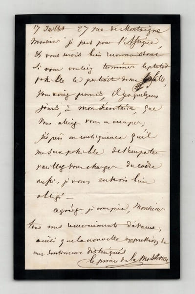 Napol&eacute;on Joseph Ney - Lettre autographe sign&eacute;e. Napol&eacute;on Joseph NEY