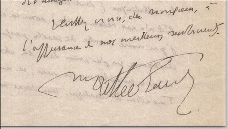 Henry de Montherlant Lettre autographe sign&eacute;e sur pi&egrave;ce de th&eacute;&acirc;tre "Port-Royal". Henry de MONTHERLANT