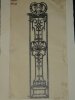 HENRI LAFFILLEE DESSIN ORIGINAL SIGNE Pilastre d'une grille Cath&eacute;drale d'Amiens. Louis Henri LAFFILL&Eacute;E