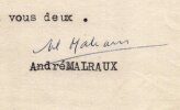 Andr&eacute; Malraux Lettre dactylographi&eacute;e sign&eacute;e &agrave; Thierry Maulnier Art de Nara 1954. Andr&eacute; MALRAUX