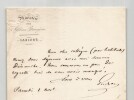 Fran&ccedil;ois Guizot - Lettre autographe sign&eacute;e - Minist&egrave;re des Affaires &Eacute;trang&egrave;res. Fran&ccedil;ois Guizot