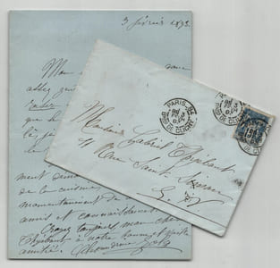 Alexandrine Zola - Lettre autographe signée «le Baron et Coppée seront là» 1893