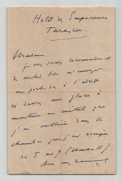 Reynaldo Hahn - Amant de Marcel Proust - Lettre autographe sign&eacute;e. Reynaldo Hahn
