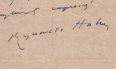 Reynaldo Hahn - Amant de Marcel Proust - Lettre autographe sign&eacute;e. Reynaldo Hahn