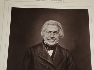 Portrait Jules Michelet par Goupil - Photoglyptie + Texte Galerie contemporaine