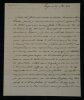Duc de Blacas d'Aulps Lettre autographe sign&eacute;e au Baron de Fr&eacute;nilly Italie 1834. Pierre Louis Jean Casimir de BLACAS D'AULPS