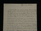 Duc de Blacas d'Aulps Lettre autographe sign&eacute;e au Baron de Fr&eacute;nilly Italie 1834. Pierre Louis Jean Casimir de BLACAS D'AULPS