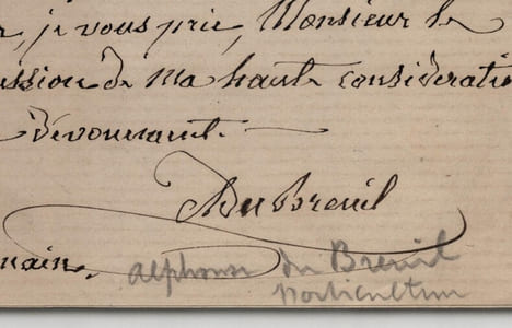 Alphonse Du Breuil - Lettre autographe signée Agriculture - 1866