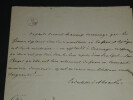 Laure Permon Duchesse d'ABRANTES - Note autographe sign&eacute;e - Nouvelle In&eacute;dite "H&eacute;l&egrave;ne" - Pens&eacute;e sur les Femmes. Laure Permon Duchesse d'Abrant&egrave;s