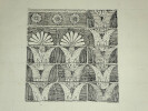 Dessin original sign&eacute; - Base de colonne du palais de Darius & D&eacute;coration du palais d'Artaxerx&egrave;s, &agrave; Suse (Mus&eacute;e du Louvre). Louis Henri Laffill&eacute;e