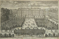 Vue d'optique - Gravure - Vue du Château de l'Étang près de Versailles