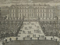 Vue d'optique - Gravure - Vue du Château de l'Étang près de Versailles
